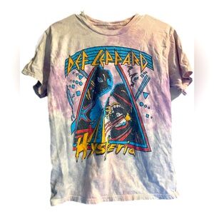 Def Leppard Hysteria Tee Shirt Small Tie Dye Rock N Roll Festival Concert